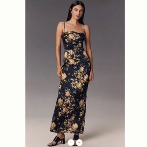 Reformation Frankie Silk Dress in Divinity